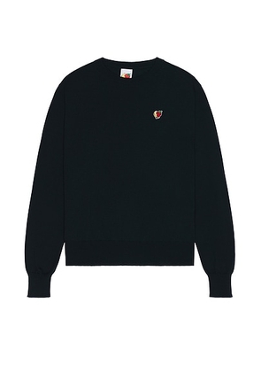 Sky High Farm Workwear Perennial Logo Crewneck Sweater in Navy - Black. Size L (also in M, S, XL).