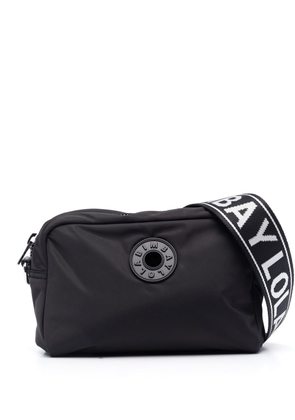 Bimba y Lola S logo-patch crossbody bag - Black