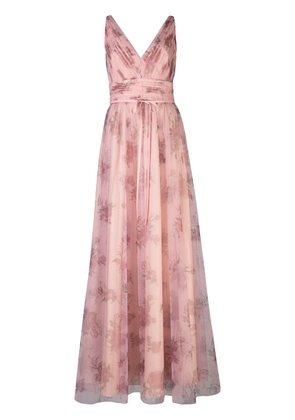 Marchesa Notte Bridesmaids tulle floral bridesmaid gown - Pink