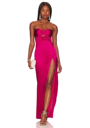 Amanda Uprichard x REVOLVE Destina Gown in Pink. Size M.