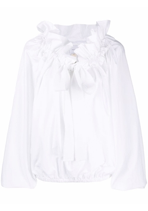Patou puff-sleeve poplin blouse - White