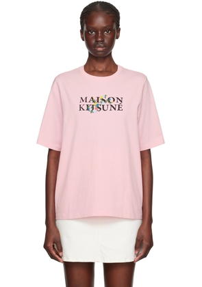 Maison Kitsuné Pink Flowers T-Shirt