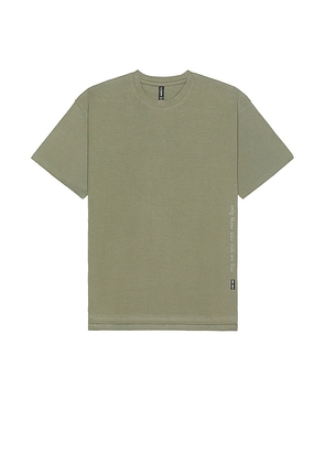 ASRV Cotton Plus Oversized Tee in Green. Size L, XL/1X.