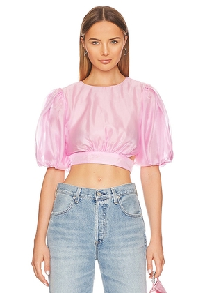 Bardot Enya Organza Top in Blush. Size 4.