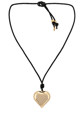 Ettika Heart Pendant Necklace in Black.