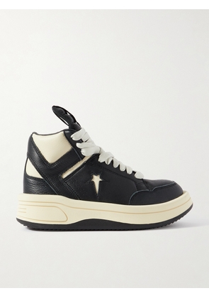 Rick Owens - + Converse Turbowpn Leather High-top Sneakers - Black - UK 3,UK 3.5,UK 4,UK 4.5,UK 5,UK 5.5,UK 6.5,UK 7,UK 7.5,UK 8,UK 8.5,UK 9,UK 9.5,UK 10,UK 10.5,UK 11,UK 11.5,UK 12