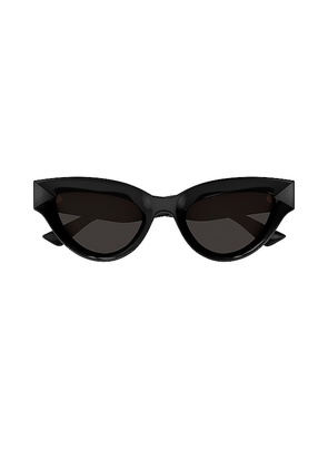 Bottega Veneta Edgy Cat Eye Sunglasses in Black.