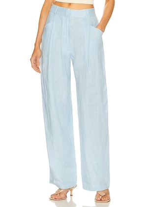 AEXAE Linen Trousers in Baby Blue. Size XS.