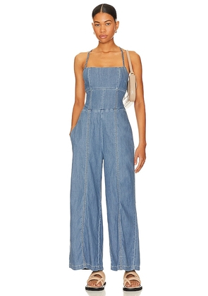 Free People x REVOLVE Set The Mood One Piece in Blue. Size M.
