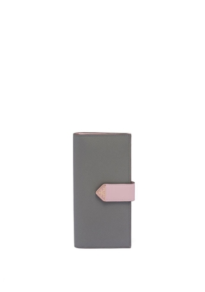 Prada Saffiano logo-plaque leather wallet - Grey