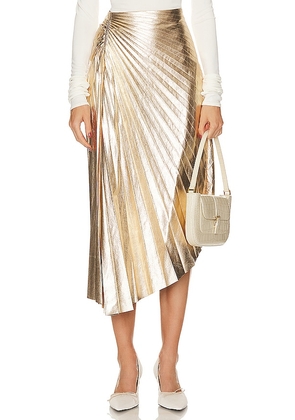 A.L.C. Tori Skirt in Metallic Gold. Size 4.
