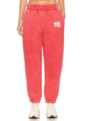 Alexander Wang Essential Classic Sweatpant in Red. Size XL.