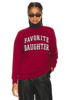 Favorite Daughter Collegiate Sweatshirt in Red. Size XS.