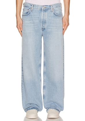 AGOLDE Low Slung Baggy Jean in Blue. Size 31, 33, 36.