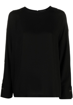 Fabiana Filippi zip-up round-neck sweatshirt - Black