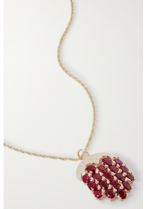 Bleue Burnham - + Net Sustain Raspberry 9-karat Recycled Gold Laboratory-grown Sapphire Necklace - Red - One size