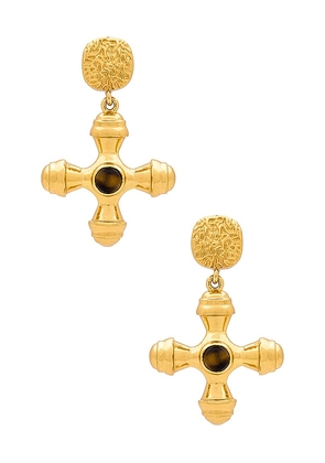 AUREUM Aurora Earrings in Metallic Gold.
