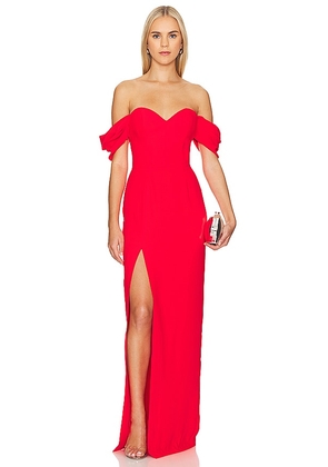Amanda Uprichard x REVOLVE Falcon Gown in Red. Size L, M.