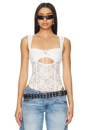 Free People X Intimately FP Strike A Pose Bodysuit in White. Size L, S, XL, XS.