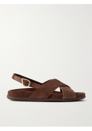 Ancient Greek Sandals - Ikesia Suede Slingback Sandals - Brown - IT35,IT36,IT37,IT38,IT39,IT40,IT41,IT42
