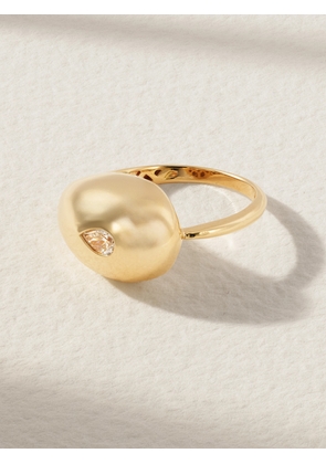Mateo - Water Droplet 14-karat Gold Diamond Ring - 6,7