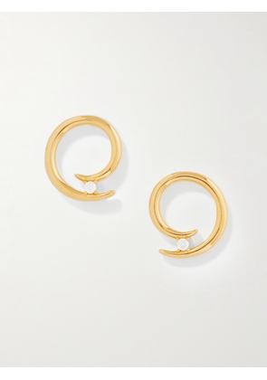 Anissa Kermiche - Grande Charmeur Gold Vermeil Cubic Zirconia Earrings - One size