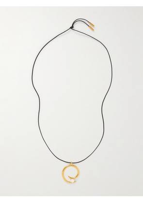 Anissa Kermiche - Charmeur Rope Gold-plated, Cord And Cubic Zirconia Necklace - One size