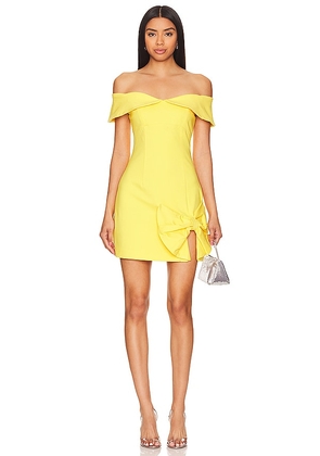 ELLIATT Cadence Dress in Yellow. Size L.