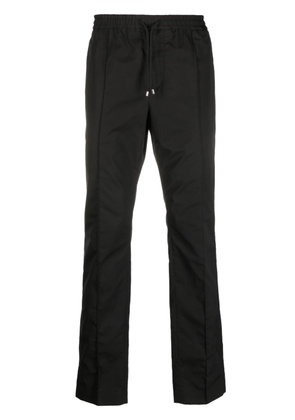 Valentino Garavani straight-leg drawstring cotton trousers - Black