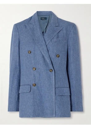 Polo Ralph Lauren - Double-breasted Linen Blazer - Blue - US0,US2,US4,US6,US8,US10