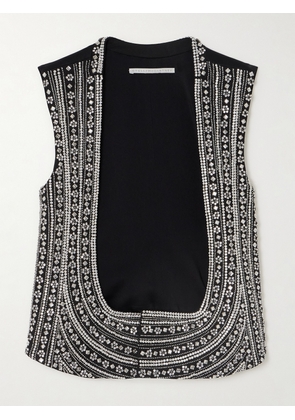 Stella McCartney - Crystal-embellished Wool-twill Vest - Black - IT34,IT36,IT38,IT40,IT42,IT44,IT46