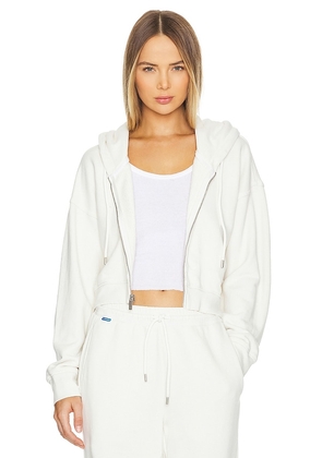 COTTON CITIZEN The Boston Crop Hoodie in Ivory. Size M, S, XS.
