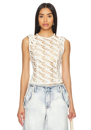 h:ours Nyx Top in Ivory. Size M, S, XL, XS, XXS.