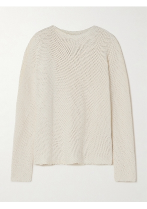 Lauren Manoogian - Pima Cotton Sweater - White - 1,2