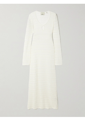 Isabel Marant - Poros Pointelle-knit Cotton-blend Maxi Dress - White - FR34,FR36,FR38,FR40,FR42,FR44