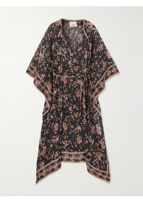 Isabel Marant - Amira Printed Cotton And Silk-blend Chiffon Midi Dress - Black - FR34,FR36,FR38,FR40,FR42,FR44