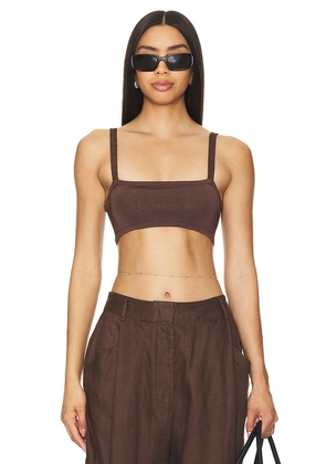 Calle Del Mar Bandeau Top in Chocolate. Size L, XL.
