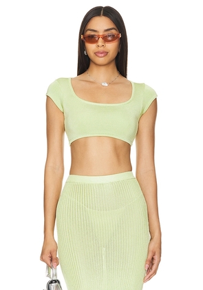 Calle Del Mar Crop Top in Green. Size M, S, XL.