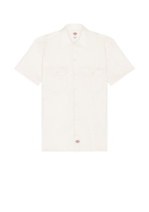 Dickies Work Shirt in Ivory. Size M, S, XL/1X.