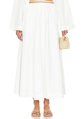 FAITHFULL THE BRAND Scanno Skirt in White. Size S.