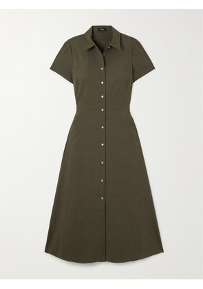 Theory - Linen-blend Midi Shirt Dress - Green - US0,US2,US4,US6,US8,US10,US12