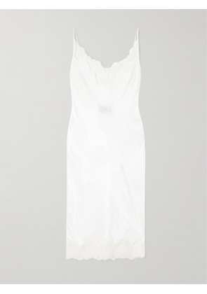 Coperni - Printed Lace-trimmed Satin-jacquard Midi Dress - White - FR34,FR36,FR38,FR40,FR42,FR44