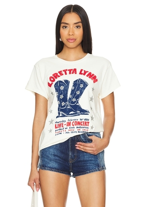 DAYDREAMER Loretta Lynn in Concert Tour Tee in Cream. Size S, XS.