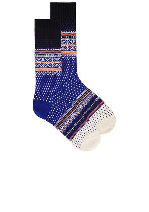 Beams Plus Nordic Socks in Blue.