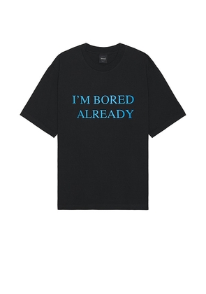 Boiler Room Bored T-Shirt in Black. Size S, XL/1X.