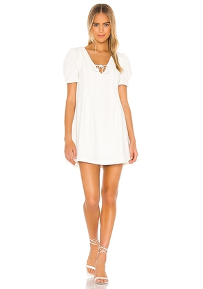 Line & Dot Day Break Puff Sleeve Dress in White. Size XS.