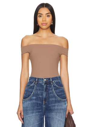 Free People x Intimately FP Off To The Races Bodysuit in Tan. Size M, S, XL, XS.