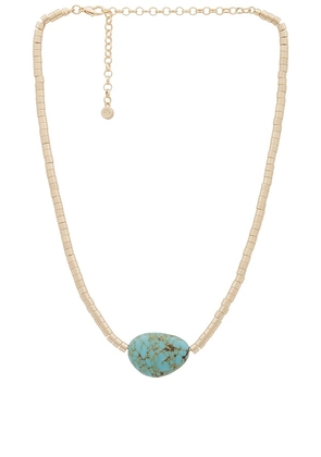 Ettika Liquid Gold And Turquoise Necklace in Teal.