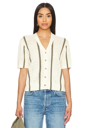 ANINE BING Camryn Cardigan in Ivory. Size M, S.