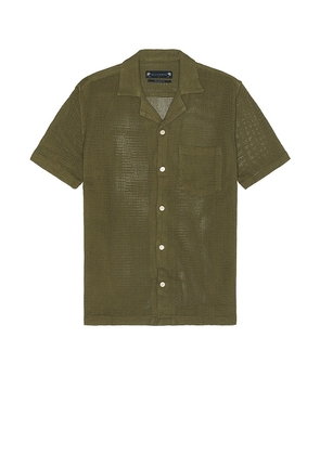 ALLSAINTS Sortie Short Sleeve Shirt in Olive. Size M, S, XL/1X.